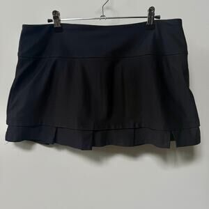 BOLLE TECH Ladies Skort‎ Large Black Tennis Golf Running Pickleball Pleats